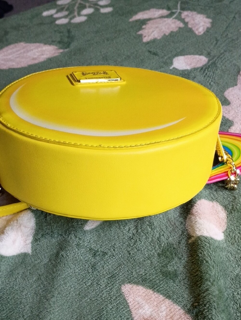 Lisa Frank Loungfly Yellow Smiley Face Crossbody Bag - Picture 9 of 14